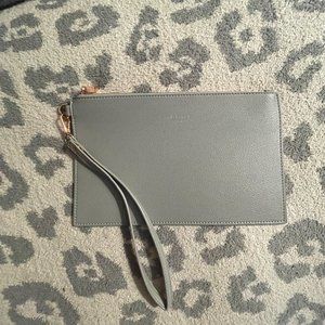 Ted Baker Grey Clutch with Rose Gold Zipper
